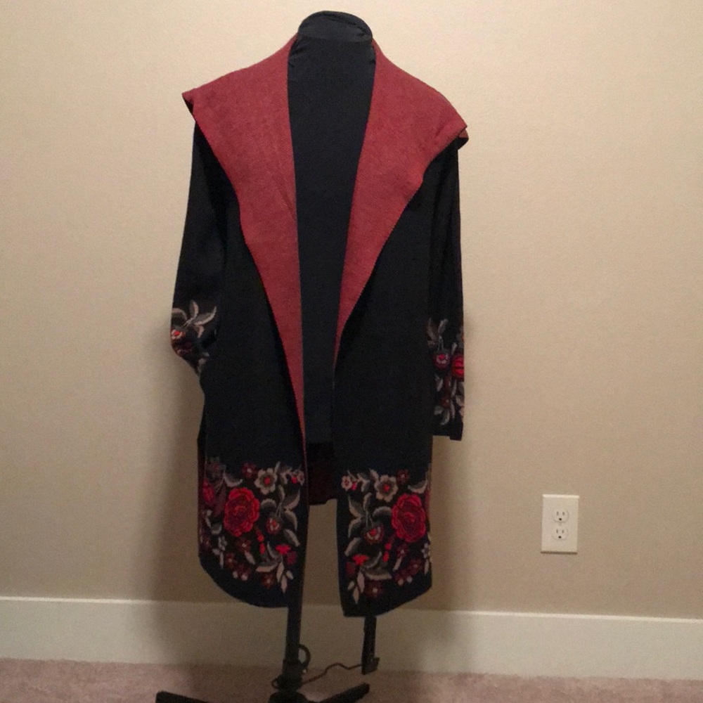 Hooded sweater coat size small fits medium
